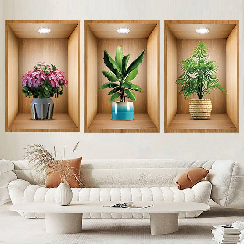 3D Wall decor Stickers (Set of 3pcs)