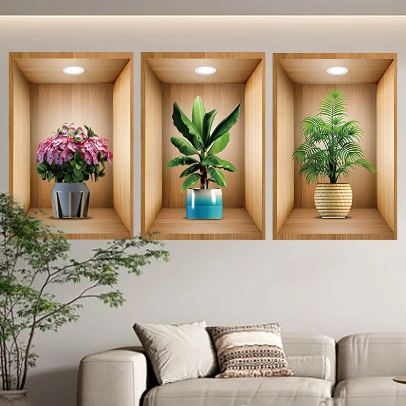 3D Wall decor Stickers (Set of 3pcs)