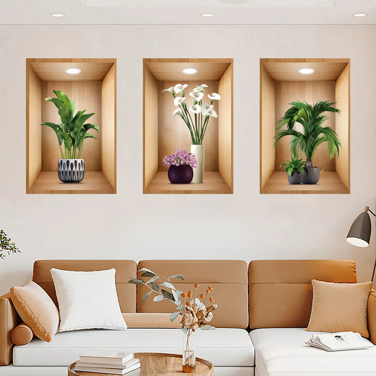 3D Wall decor Stickers (Set of 3pcs)