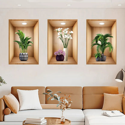 3D Wall decor Stickers (Set of 3pcs)