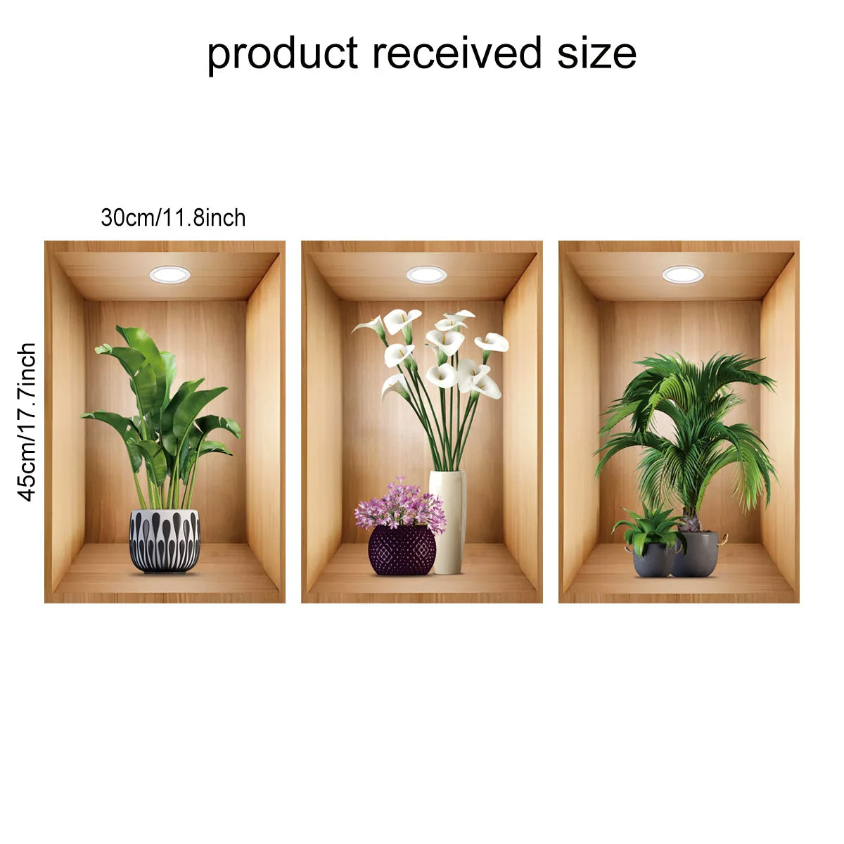 3D Wall decor Stickers (Set of 3pcs)